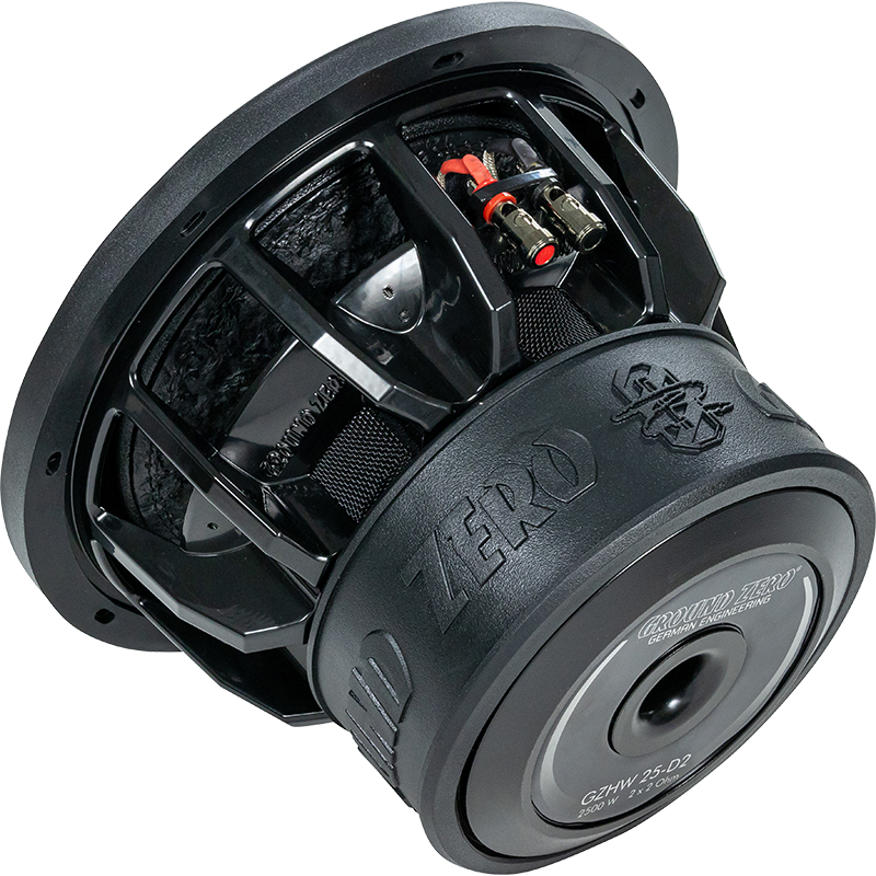 Subwoofer Ground Zero GZRW 25-D2 Da 25 Cm – 600W RMS, Doppia Bobina 2Ω, Escursione 50mm Per Auto Audio